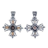 SP-8217-CO1 Sterling Silver Pendant With Smokey Quartz, Citrine Jewelry Bali Designs Inc